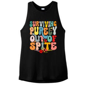 Surviving Purely Out Of Spite Ladies PosiCharge Tri-Blend Wicking Tank