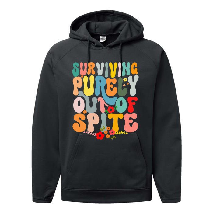 Surviving Purely Out Of Spite Performance Fleece Hoodie