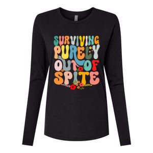 Surviving Purely Out Of Spite Womens Cotton Relaxed Long Sleeve T-Shirt