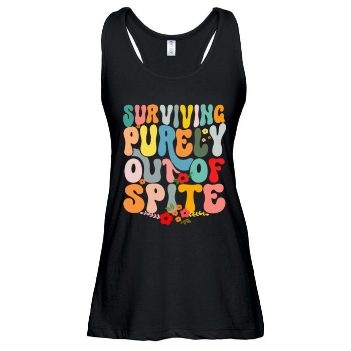 Surviving Purely Out Of Spite Ladies Essential Flowy Tank