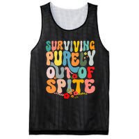 Surviving Purely Out Of Spite Mesh Reversible Basketball Jersey Tank