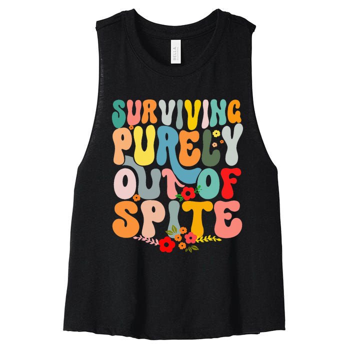 Surviving Purely Out Of Spite Women's Racerback Cropped Tank