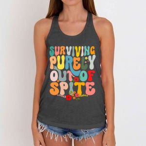 Surviving Purely Out Of Spite Women's Knotted Racerback Tank