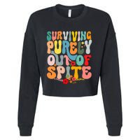 Surviving Purely Out Of Spite Cropped Pullover Crew