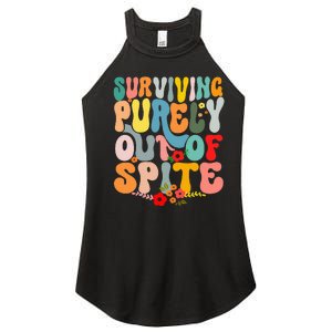 Surviving Purely Out Of Spite Women's Perfect Tri Rocker Tank