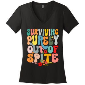 Surviving Purely Out Of Spite Women's V-Neck T-Shirt