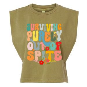 Surviving Purely Out Of Spite Garment-Dyed Women's Muscle Tee