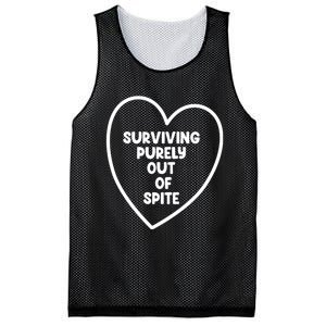 Surviving Purely Out Of Spite Appeal For Life Mesh Reversible Basketball Jersey Tank