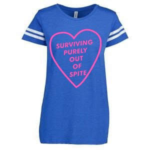 Surviving Purely Out Of Spite Apparel Enza Ladies Jersey Football T-Shirt