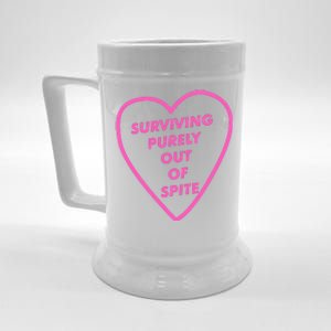 Surviving Purely Out Of Spite Apparel Beer Stein