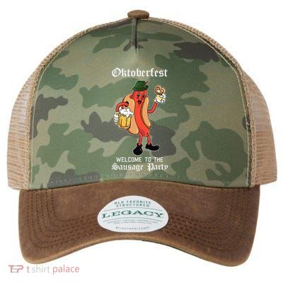 Sausage Party Oktoberfest Funny Bratwurst German Festival Legacy Tie Dye Trucker Hat