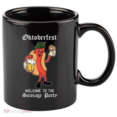 Sausage Party Oktoberfest Funny Bratwurst German Festival 11oz C Handle Ceramic Mug