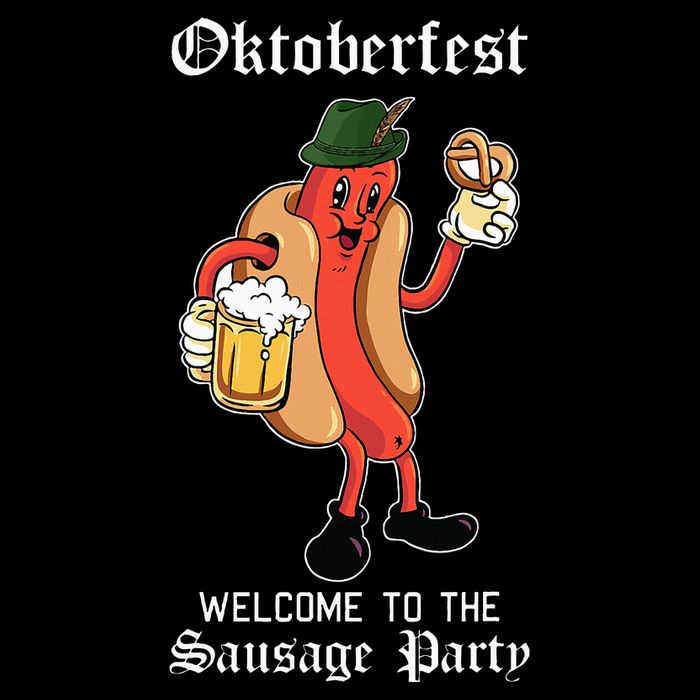Sausage Party Oktoberfest Funny Bratwurst German Festival Women's V-Neck T-Shirt