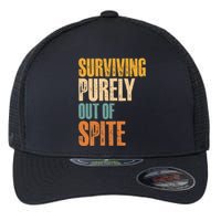 Surviving Purely Out Of Spite Vintage Humorous Flexfit Unipanel Trucker Cap