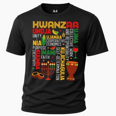 Seven Principles Of Kwanzaa Proud African American Holiday Cooling Performance Crew T-Shirt