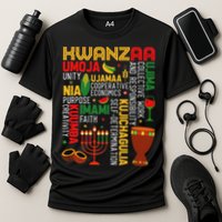 Seven Principles Of Kwanzaa Proud African American Holiday Cooling Performance Crew T-Shirt