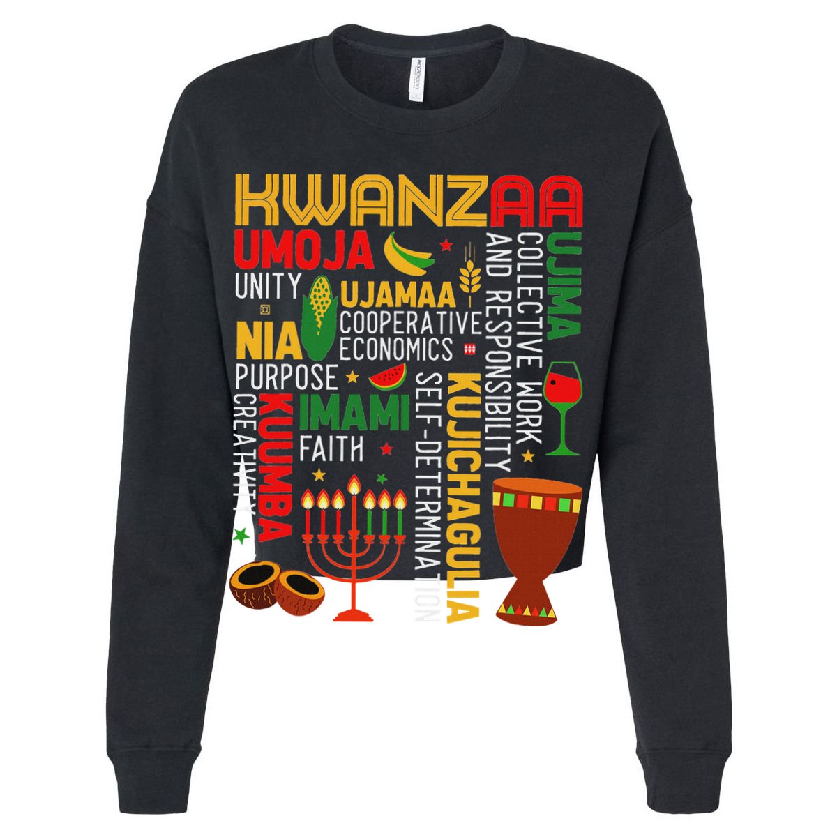 Seven Principles Of Kwanzaa Proud African American Holiday Cooling Performance Crew T-Shirt