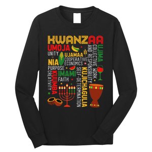 Seven Principles Of Kwanzaa Proud African American Holiday Long Sleeve Shirt