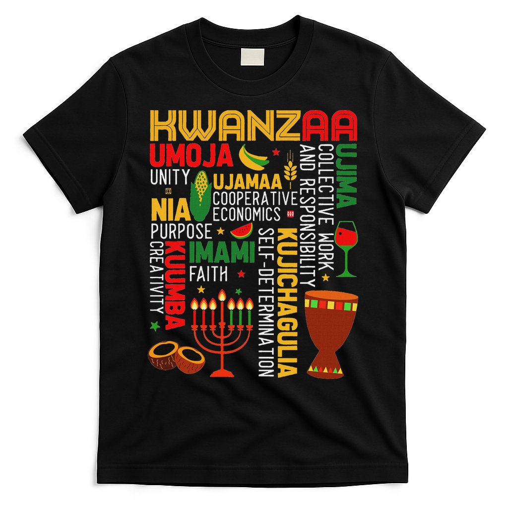 Seven Principles Of Kwanzaa Proud African American Holiday T-Shirt
