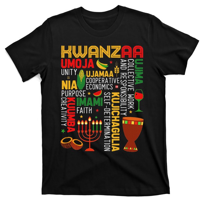 Seven Principles Of Kwanzaa Proud African American Holiday T-Shirt