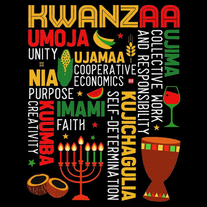 Seven Principles Of Kwanzaa Proud African American Holiday Bucket Hat