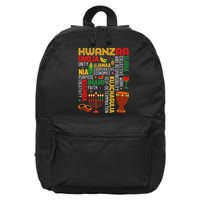 Seven Principles Of Kwanzaa Proud African American Holiday 16 in Basic Backpack