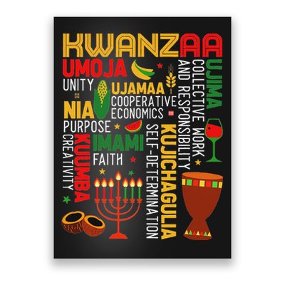 Seven Principles Of Kwanzaa Proud African American Holiday Poster
