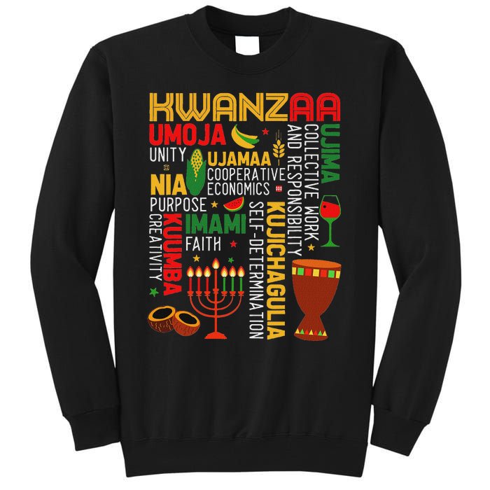 Seven Principles Of Kwanzaa Proud African American Holiday Tall Sweatshirt