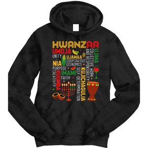 Seven Principles Of Kwanzaa Proud African American Holiday Tie Dye Hoodie