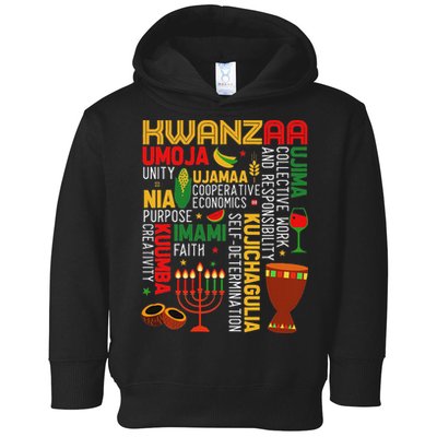 Seven Principles Of Kwanzaa Proud African American Holiday Toddler Hoodie