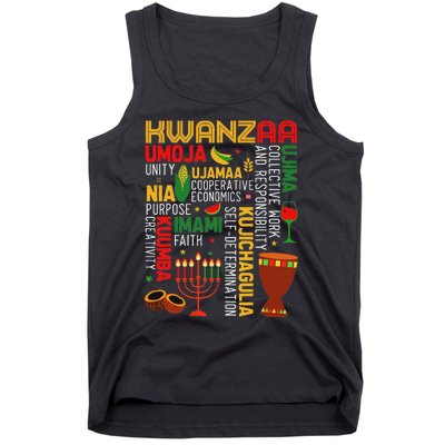 Seven Principles Of Kwanzaa Proud African American Holiday Tank Top