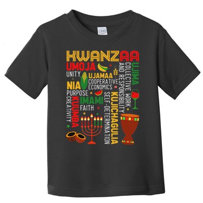 Seven Principles Of Kwanzaa Proud African American Holiday Toddler T-Shirt