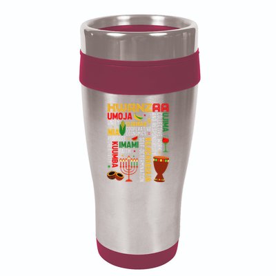 Seven Principles Of Kwanzaa Proud African American Holiday 16oz Travel Tumbler