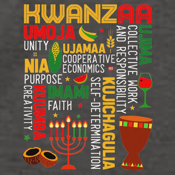 Seven Principles Of Kwanzaa Proud African American Holiday Vector Backpack