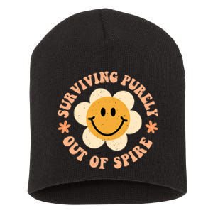 Surviving Purely Out Of Spite A Humorous Funny Joke Short Acrylic Beanie