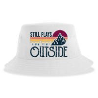 Still Plays Outside Funny Vintage Camping And Hiking Sustainable Bucket Hat