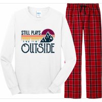 Still Plays Outside Funny Vintage Camping And Hiking Long Sleeve Pajama Set