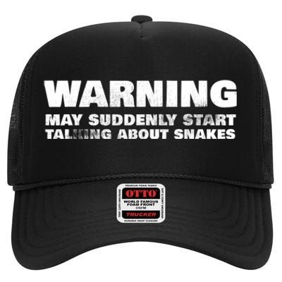 Snake Pet Owner Apparel Reptile Snakes Gift Petting Zoo Kids High Crown Mesh Back Trucker Hat