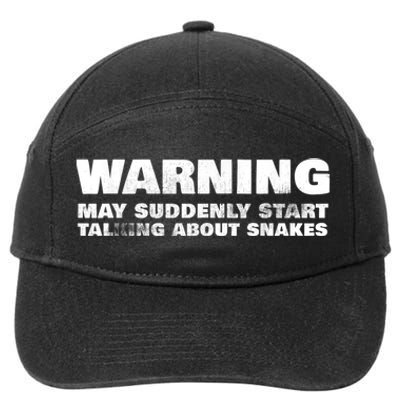 Snake Pet Owner Apparel Reptile Snakes Gift Petting Zoo Kids 7-Panel Snapback Hat