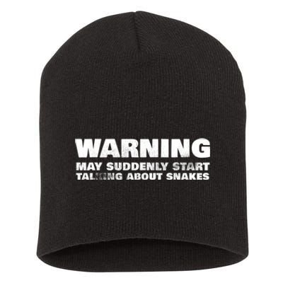 Snake Pet Owner Apparel Reptile Snakes Gift Petting Zoo Kids Short Acrylic Beanie