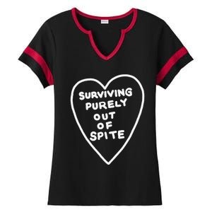 Surviving Purely Out Of Spite Appeal For Life Ladies Halftime Notch Neck Tee