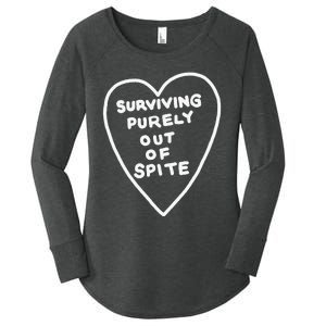 Surviving Purely Out Of Spite Appeal For Life Women's Perfect Tri Tunic Long Sleeve Shirt