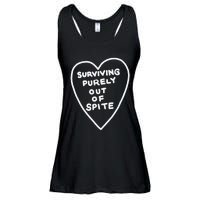 Surviving Purely Out Of Spite Appeal For Life Ladies Essential Flowy Tank