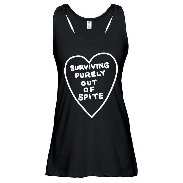 Surviving Purely Out Of Spite Appeal For Life Ladies Essential Flowy Tank