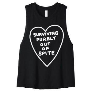 Surviving Purely Out Of Spite Appeal For Life Women's Racerback Cropped Tank