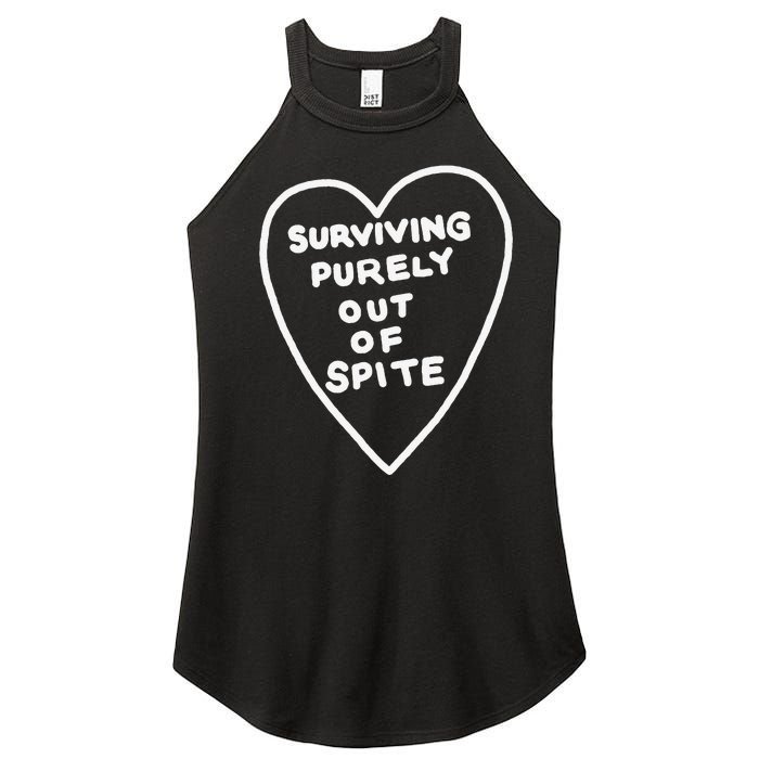 Surviving Purely Out Of Spite Appeal For Life Women's Perfect Tri Rocker Tank