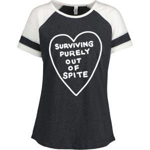 Surviving Purely Out Of Spite Appeal For Life Enza Ladies Jersey Colorblock Tee