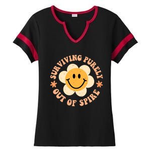 Surviving Purely Out Of Spite A Humorous Funny Joke Ladies Halftime Notch Neck Tee