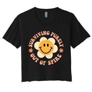 Surviving Purely Out Of Spite A Humorous Funny Joke Women's Crop Top Tee