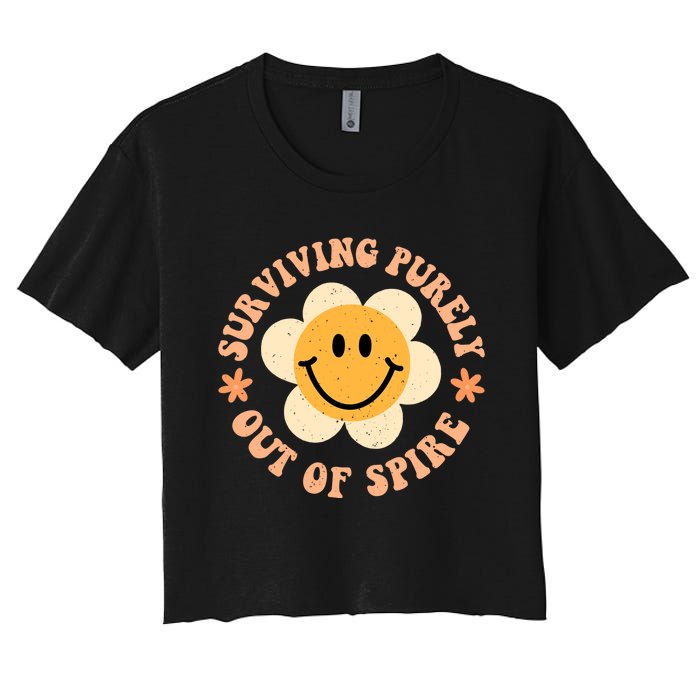 Surviving Purely Out Of Spite A Humorous Funny Joke Women's Crop Top Tee